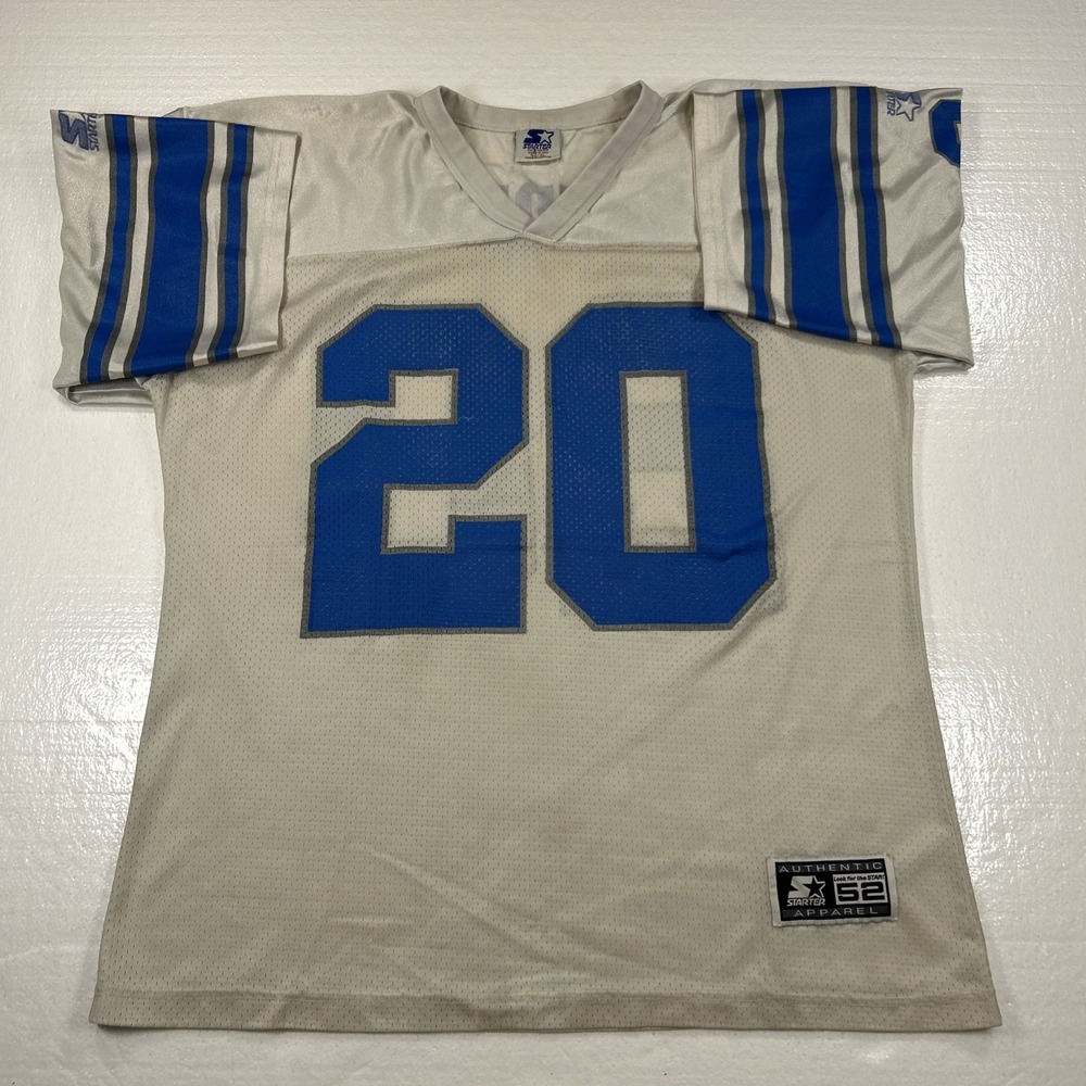 Vintage Detroit Lions Barry Sanders Starter Jersey #20 Men's XL 52 NFL Football